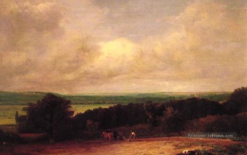 John Constable œuvres - Scène de labour de paysage à Suffolk romantique John Constable